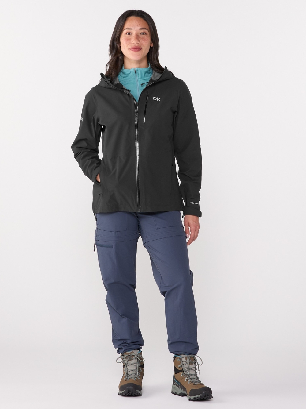 OR Women’s Black Waterproof Hooded Jacket
